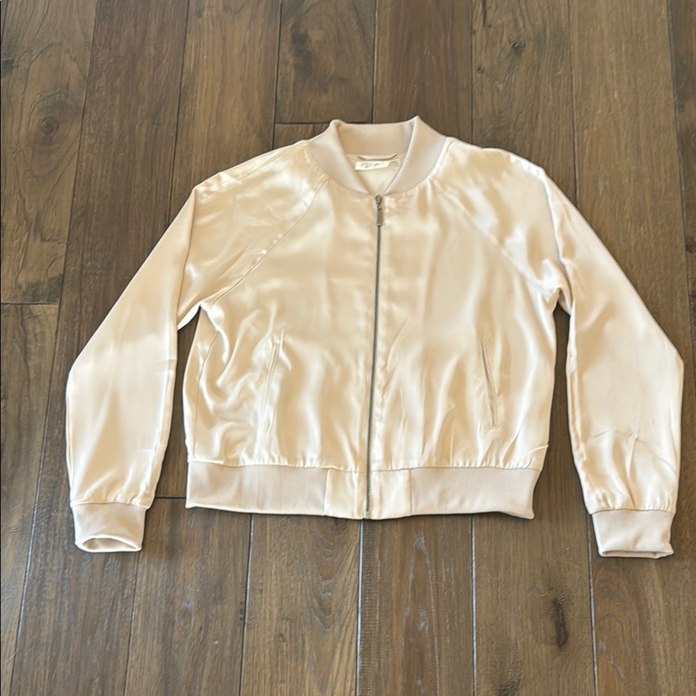 Women's Cream Bomber Jacket